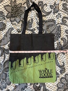 Whole Foods Market London Green & Black Tote Bag